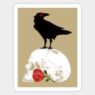 The Raven and the Red Rose Magnet